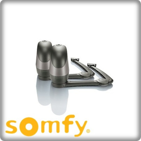 Installation de motorisation à bras pour portails battants-SOMFY