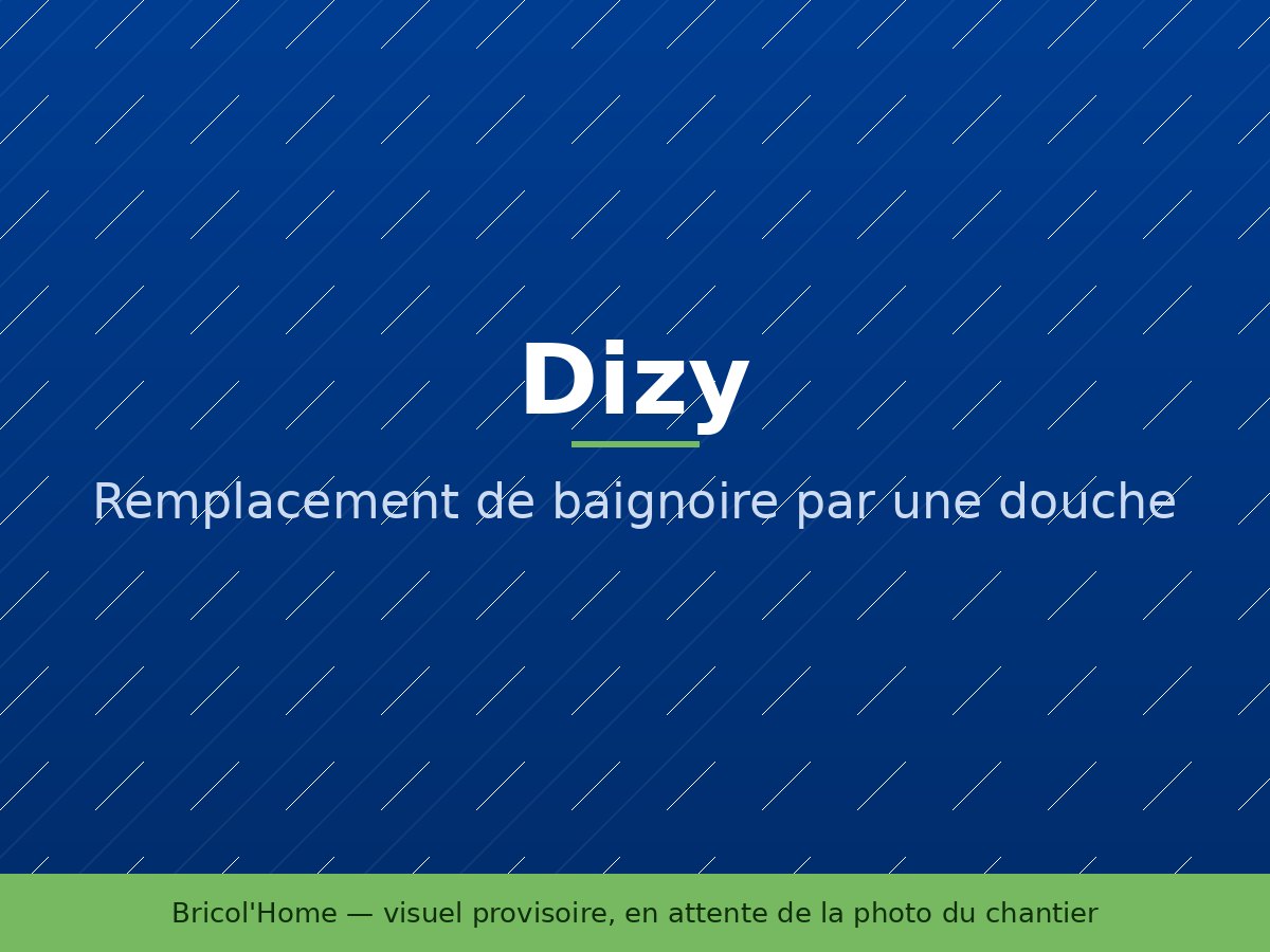 Remplacement d'une baignoire par une douche à Dizy